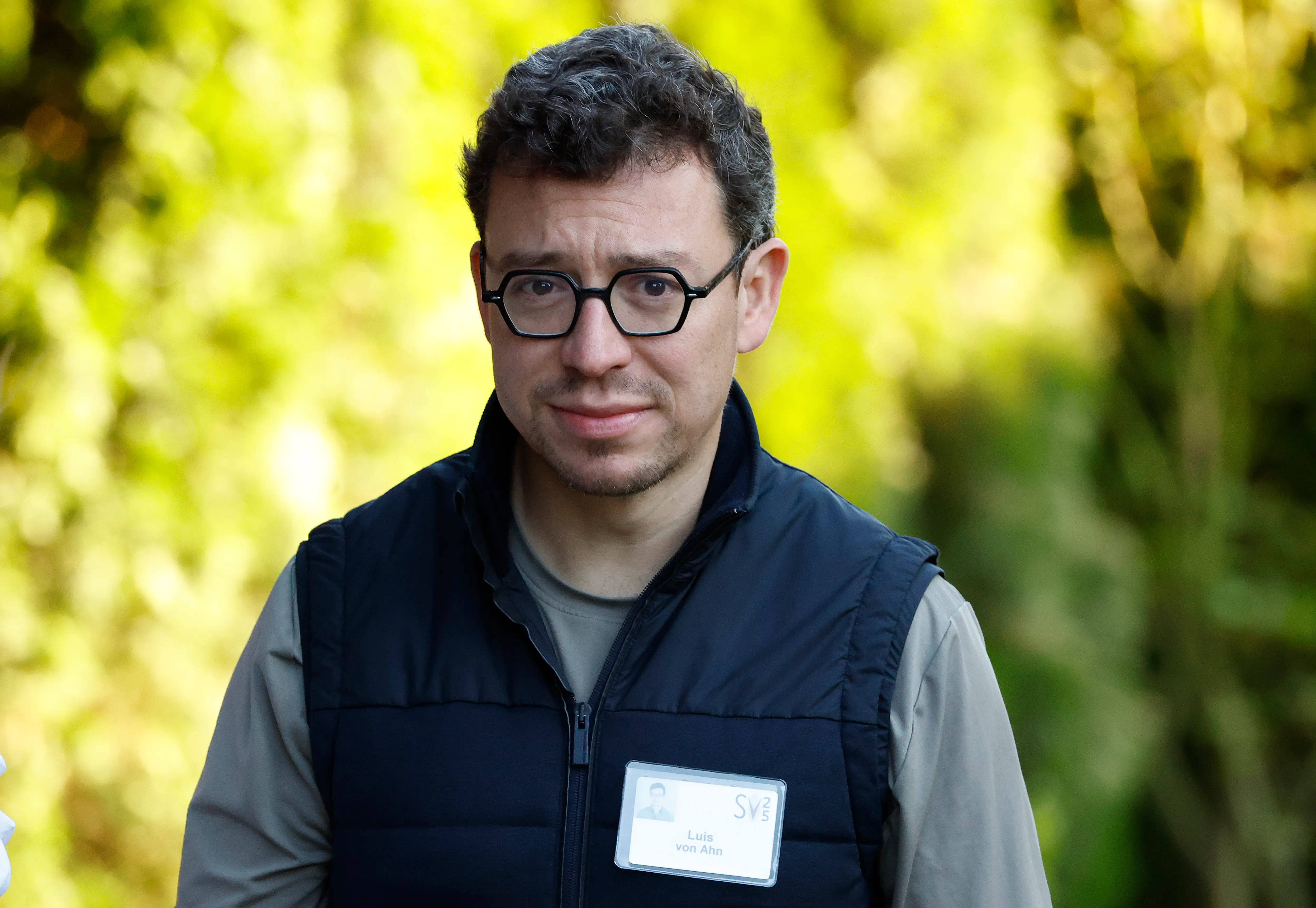 Luis von Ahn, cofounder of Duolingo, at the Allen & Company Sun Valley Conference in Sun Valley, Idaho, on July 10, 2025.