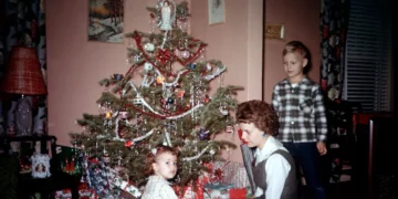 Vintage photos show how people decorated for the holidays over the last 100 years