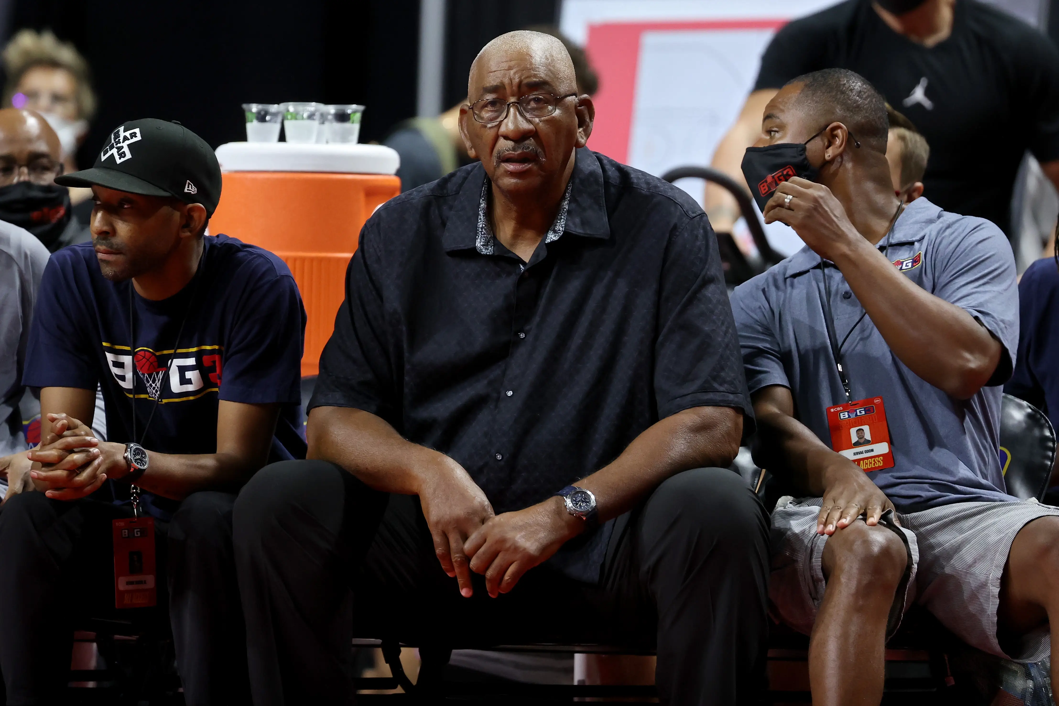 George Gervin sitting