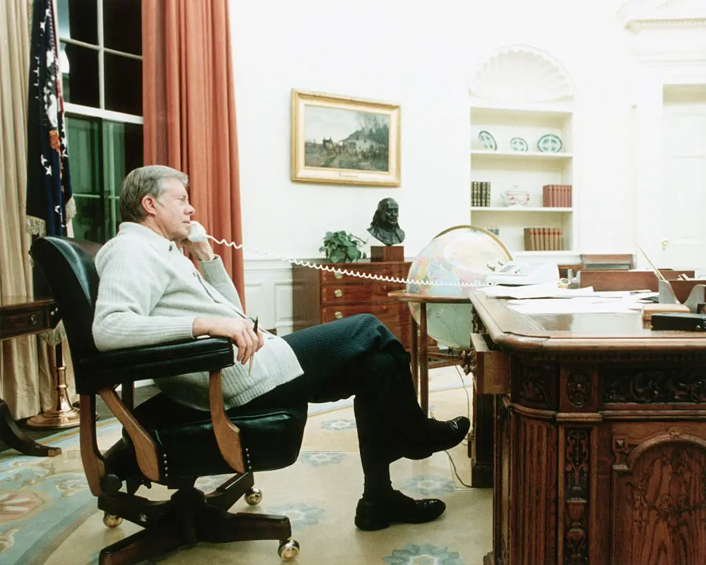 Jimmy Carter in the Oval Office.