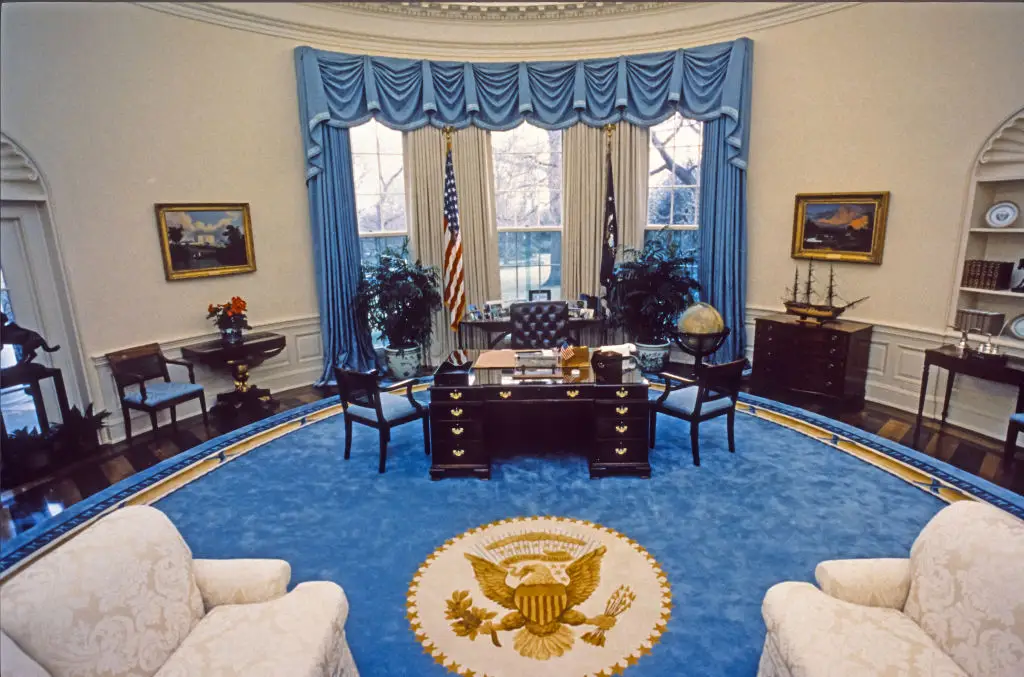 George HW Bush's Oval Office.