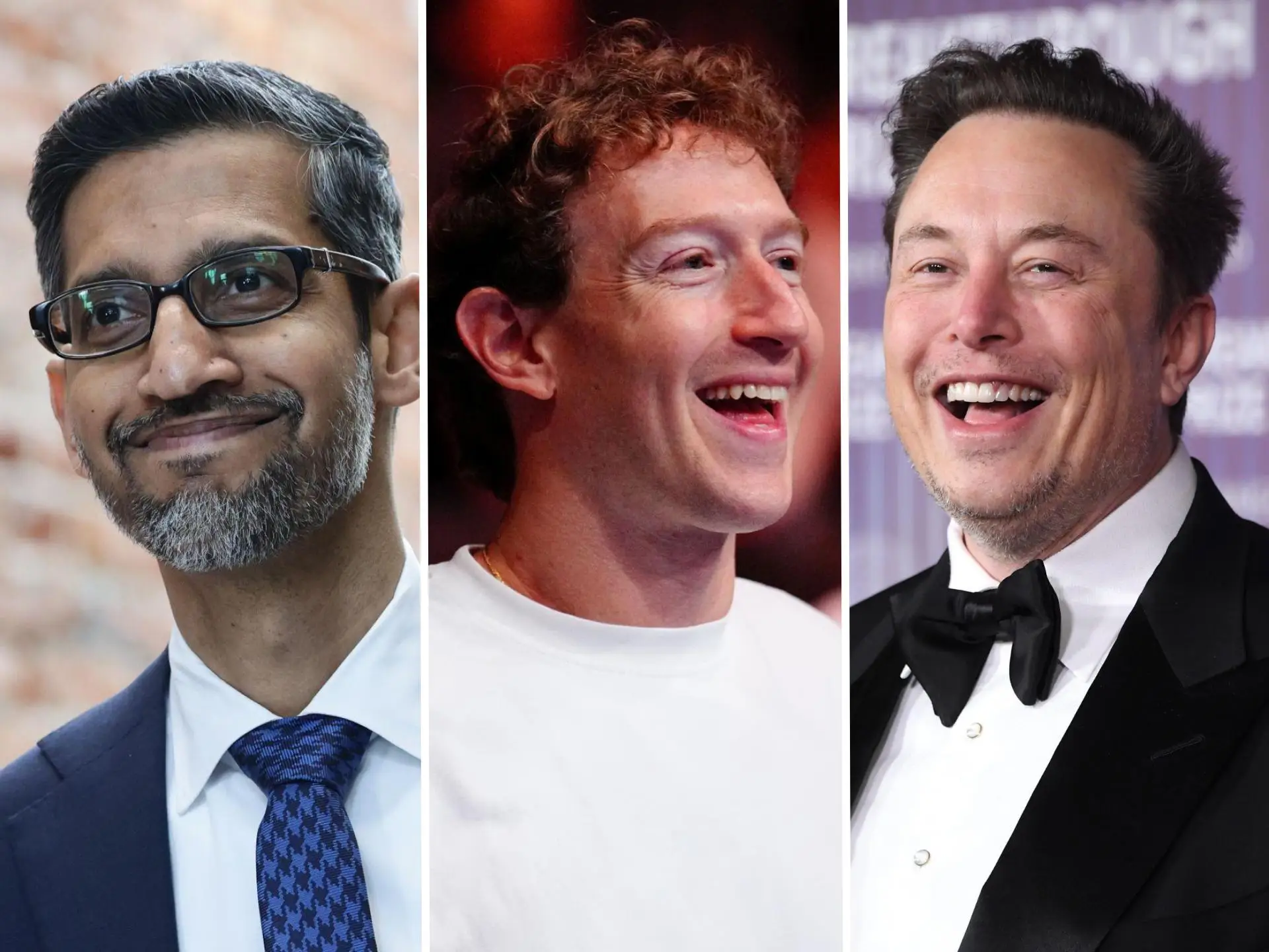 Sundar Pichai; Mark Zuckerber; Elon Musk