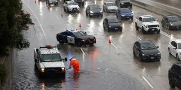 Photos show atmospheric storm damage from torrential rain and wind across California
