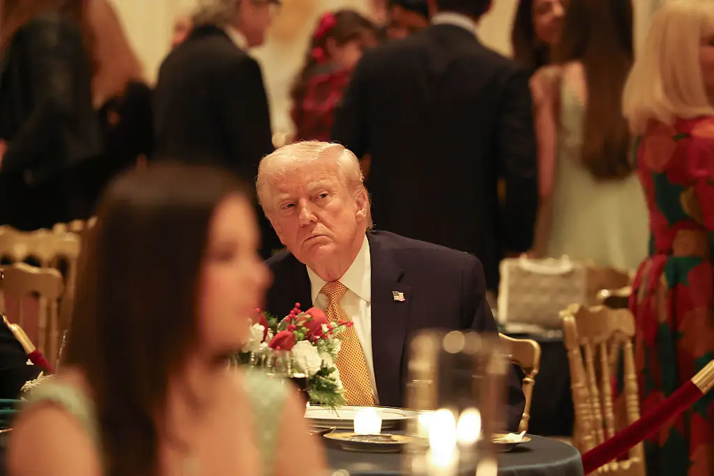 Donald Trump at Christmas Eve dinner at Mar-a-Lago.