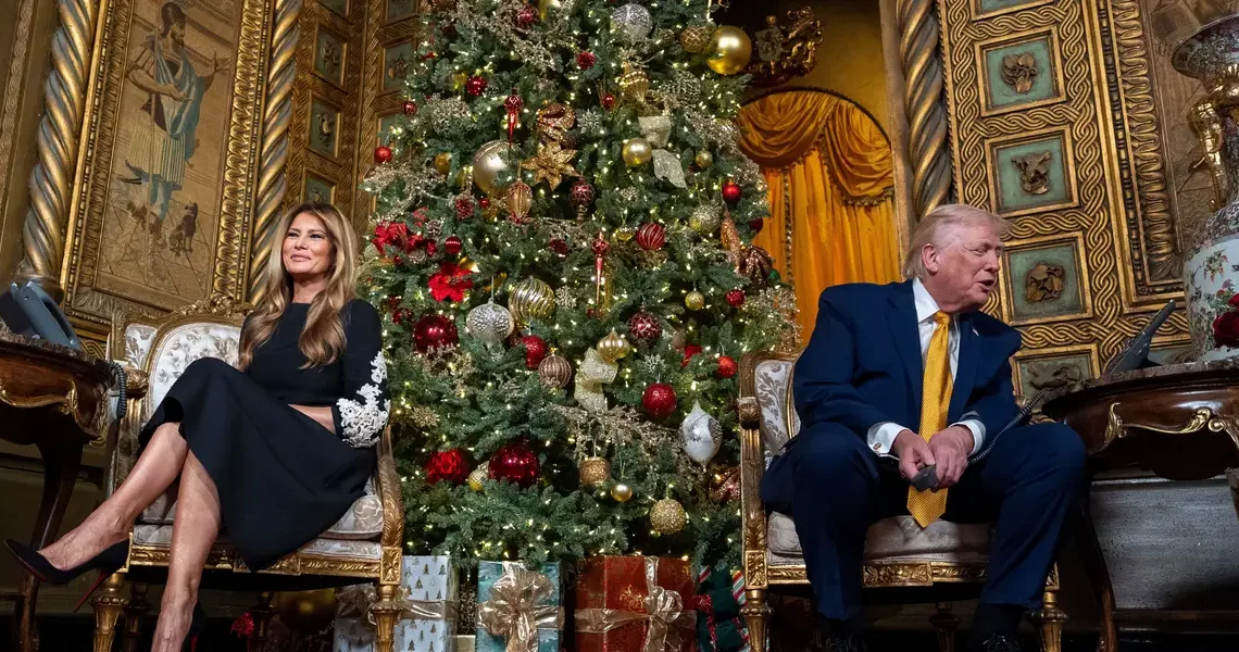 Donald Trump is spending Christmas at Mar-a-Lago. Photos show his lavish holiday celebrations.