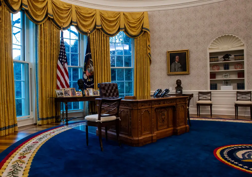 The Oval Office during Joe Biden's presidency.