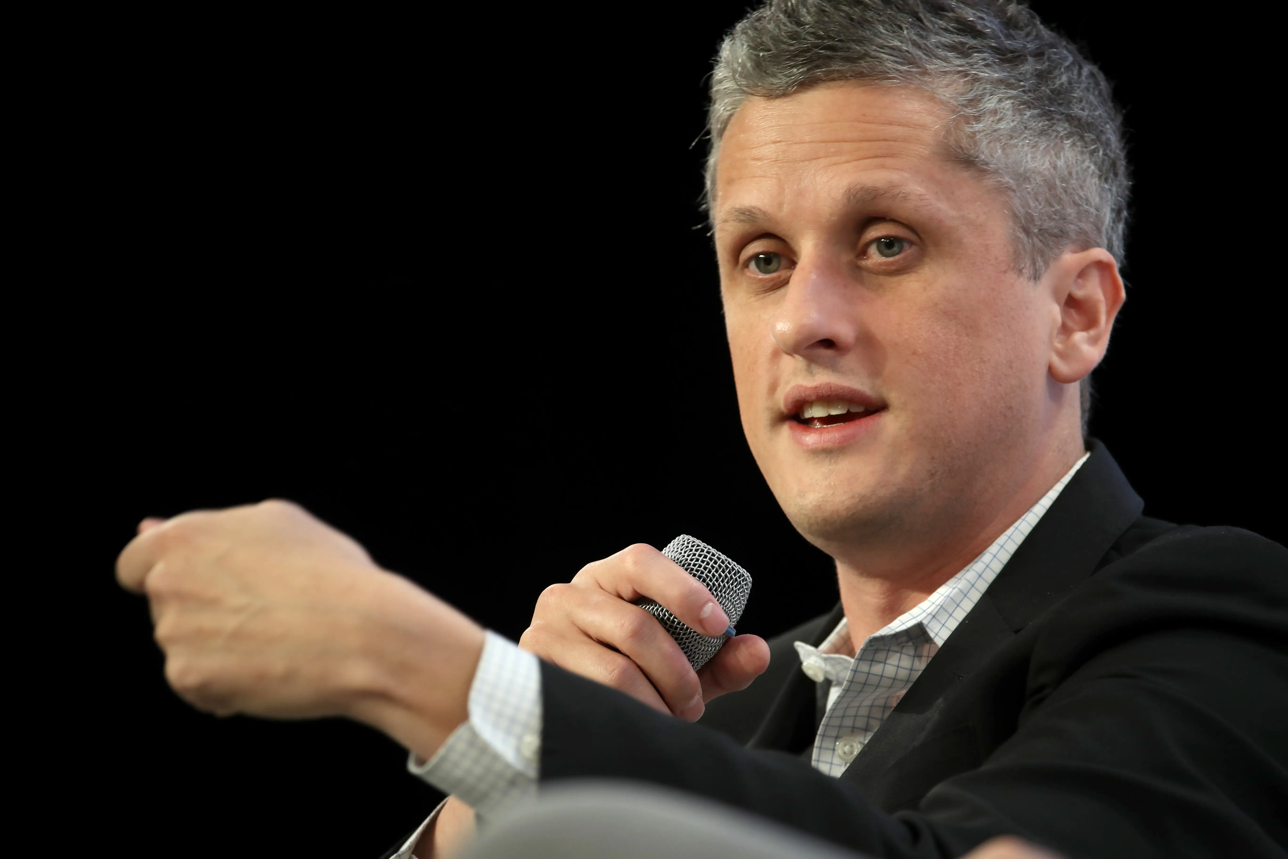 Box CEO Aaron Levie at the TechCrunch Disrupt SF 2019 conference at Moscone Center on October 02, 2019, in San Francisco.