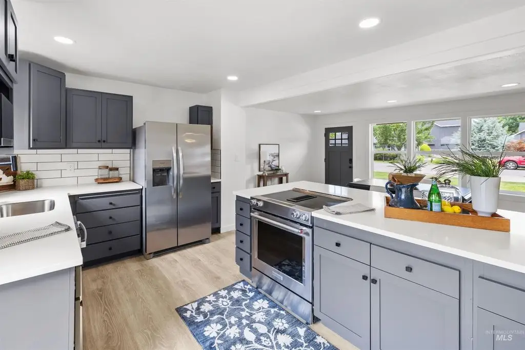 A kitchen in a newly renovated home.