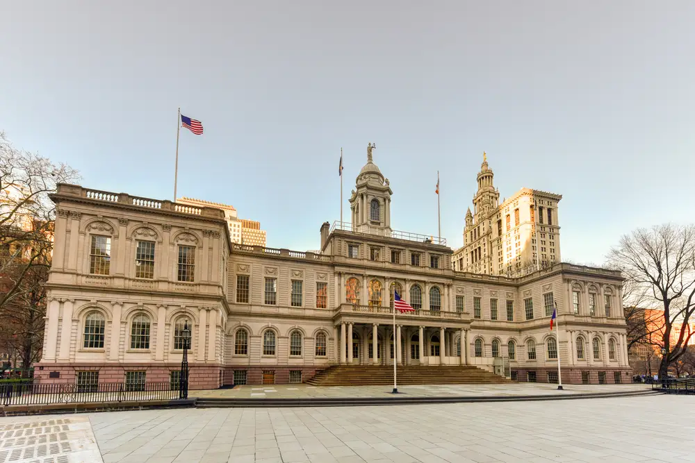 City Hall in New York City.