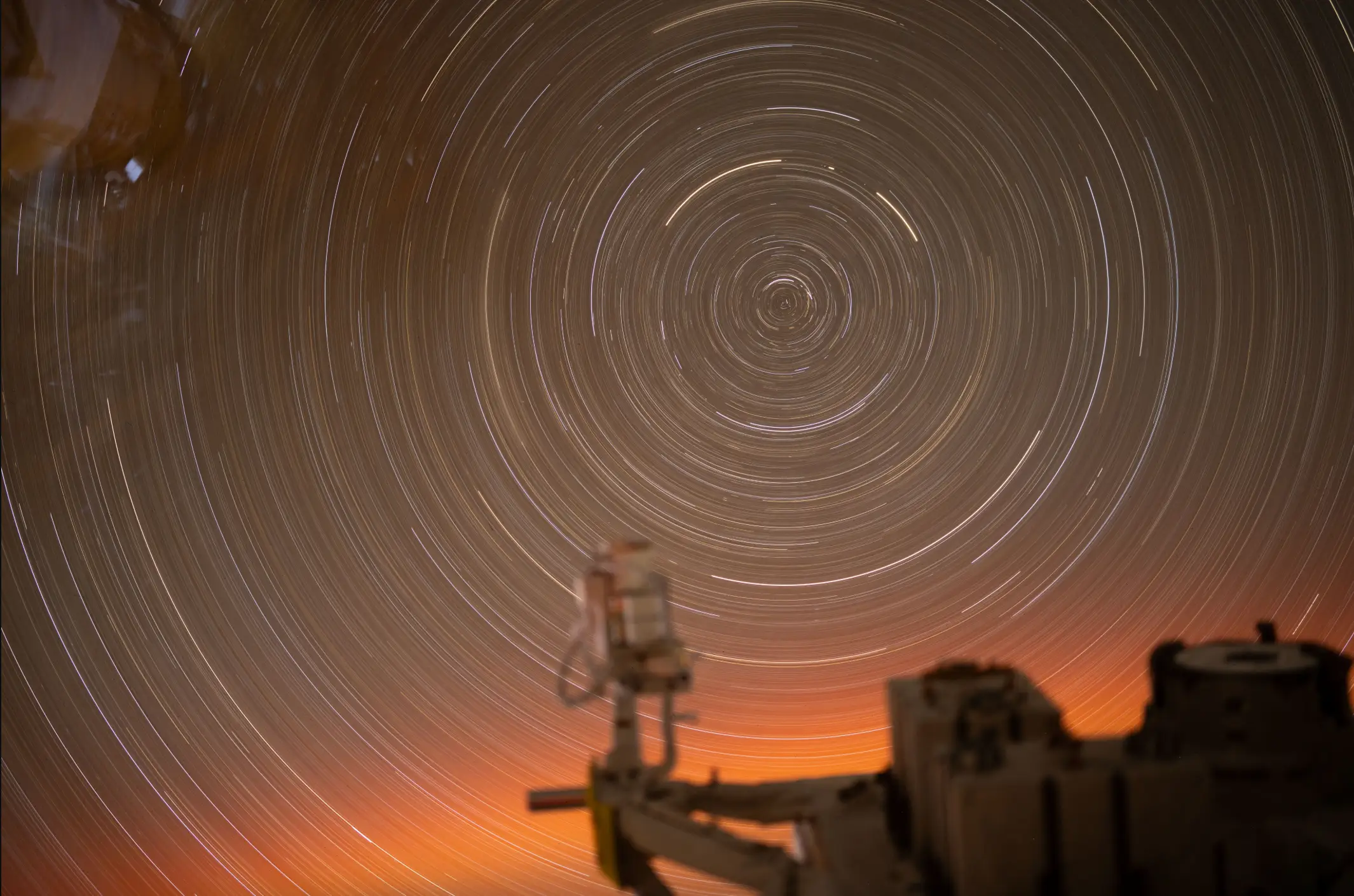 Star trails captured from the ISS.