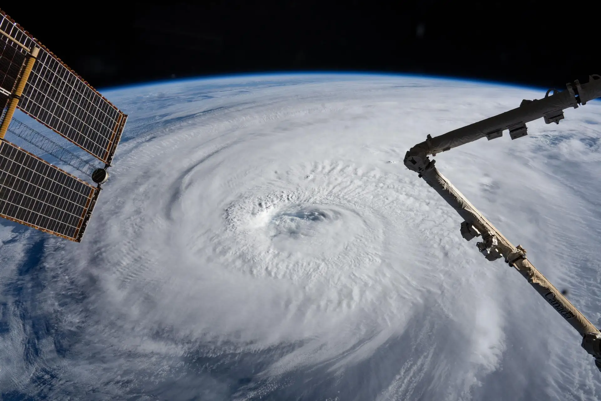 The swirling clouds of Category 4 Typhoon Halong near Japan, as captured by the ISS in October 2025.