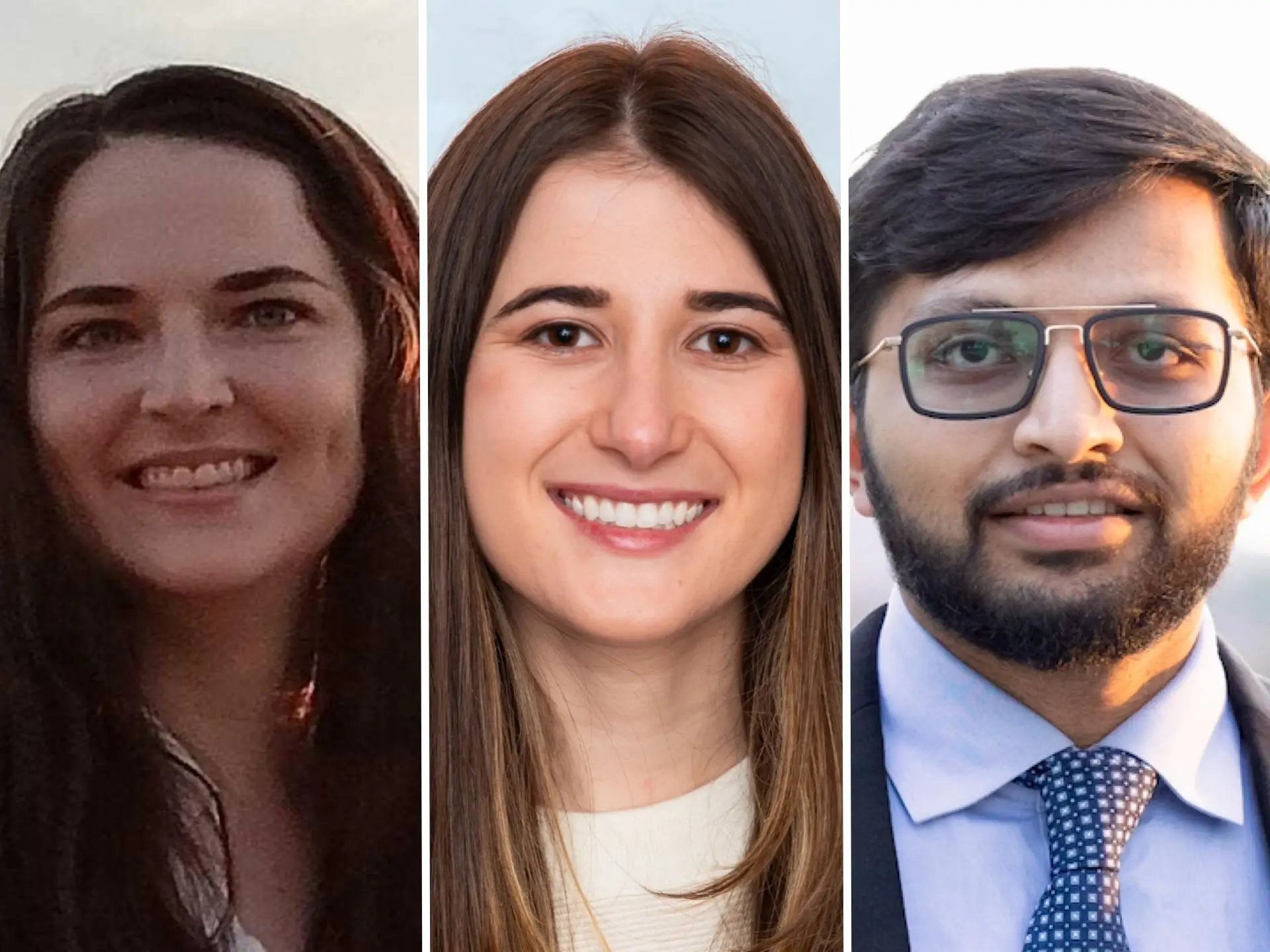 Successful LinkedIn job seekers Lauren Young, Sophie Rose, and Dhyey Mavani.