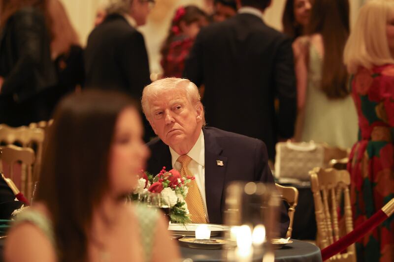 Trump later attended a Christmas Eve Dinner at Mar-a-Lago, where he is spending the holidays this year.