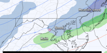 Some snow could fall Sunday in D.C. area while Friday’s chance fades