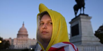 He leaned right in high school. Now he’s the Trump-trolling Portland Chicken.