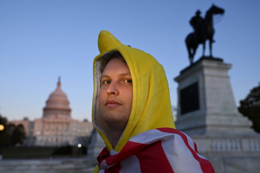 He leaned right in high school. Now he’s the Trump-trolling Portland Chicken.