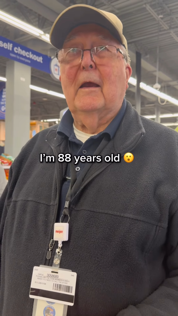 Ed Bambas still works at a Michigan Meijer store at 88-years-old because he lost his pension and needed to work to pay his bills.