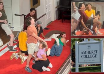 Elite liberal arts school Amherst College held ‘disgusting’ orientation performance — where students mimicked sex acts  