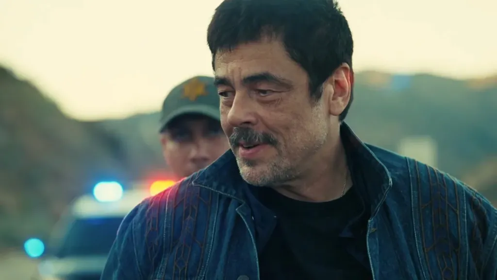 Benicio del Toro in “One Battle After Another” (Warner Bros. Pictures)