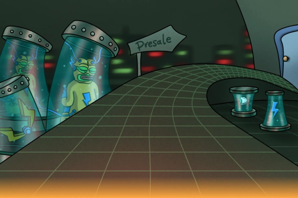 Illustration of green creatures in tubes with a 