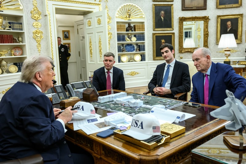 President Donald Trump meets with Bill O’Reilly and guests in the Oval Office, Wednesday, December 3, 2025. (Official White House Photo by Molly Riley)