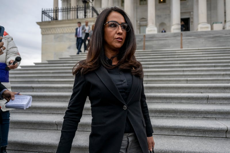 US Representative Lauren Boebert, Republican of Colorado, leaves the US Capitol following a House vote on the "Epstein Files Transparency Act" in Washington, DC on November 18, 2025.