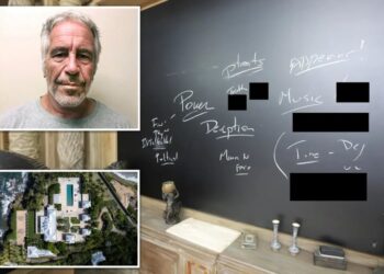 Read the eerie messages scrawled on blackboard at Jeffrey Epstein’s private island