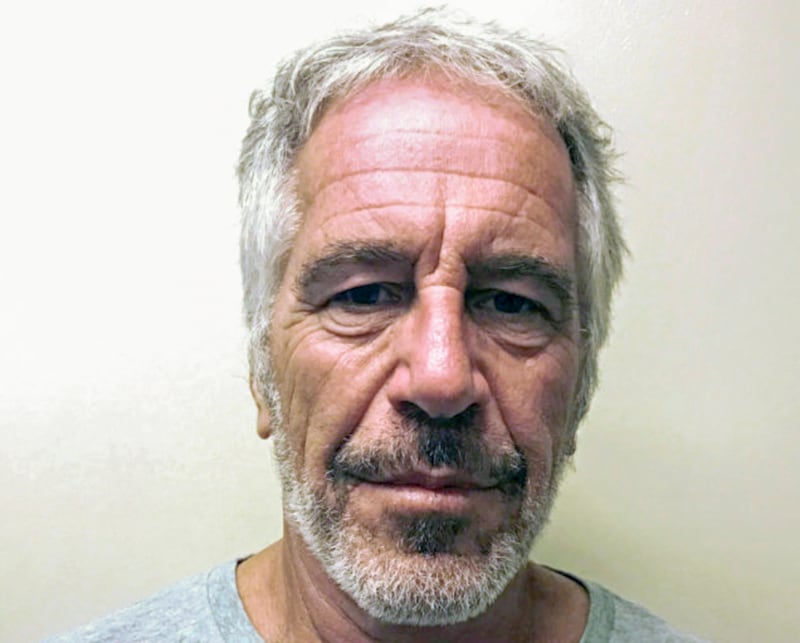 Mug shot of Jeffrey Epstein