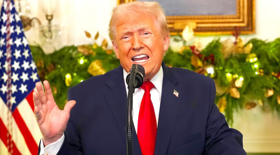 Networks Snub Trump’s PowerPoint Helper for Pointless Speech