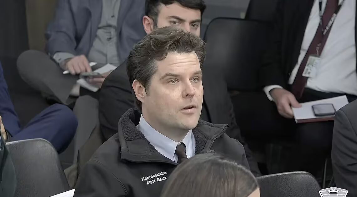 Matt Gaetz Cosplays as Reporter in Bonkers Pentagon Briefing