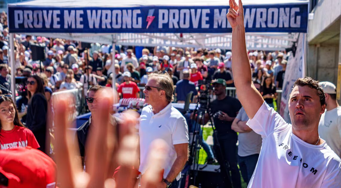 Charlie Kirk Fans Are Snapping Selfies in Replica Death Tent