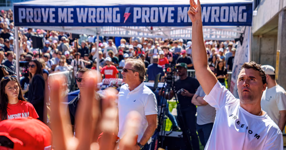 Charlie Kirk Fans Are Snapping Selfies in Replica Death Tent