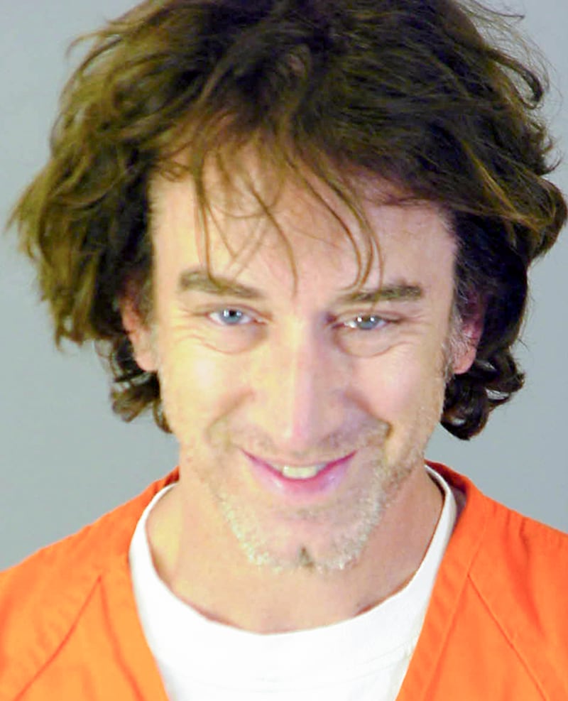 In this handout, American comedian, musician, actor and film producer Andy Dick in a mug shot following his arrest on suspicion of drug possession and sexual battery in Murrieta, California, US, 16th July 2008. (Photo by Kypros/Getty Images)