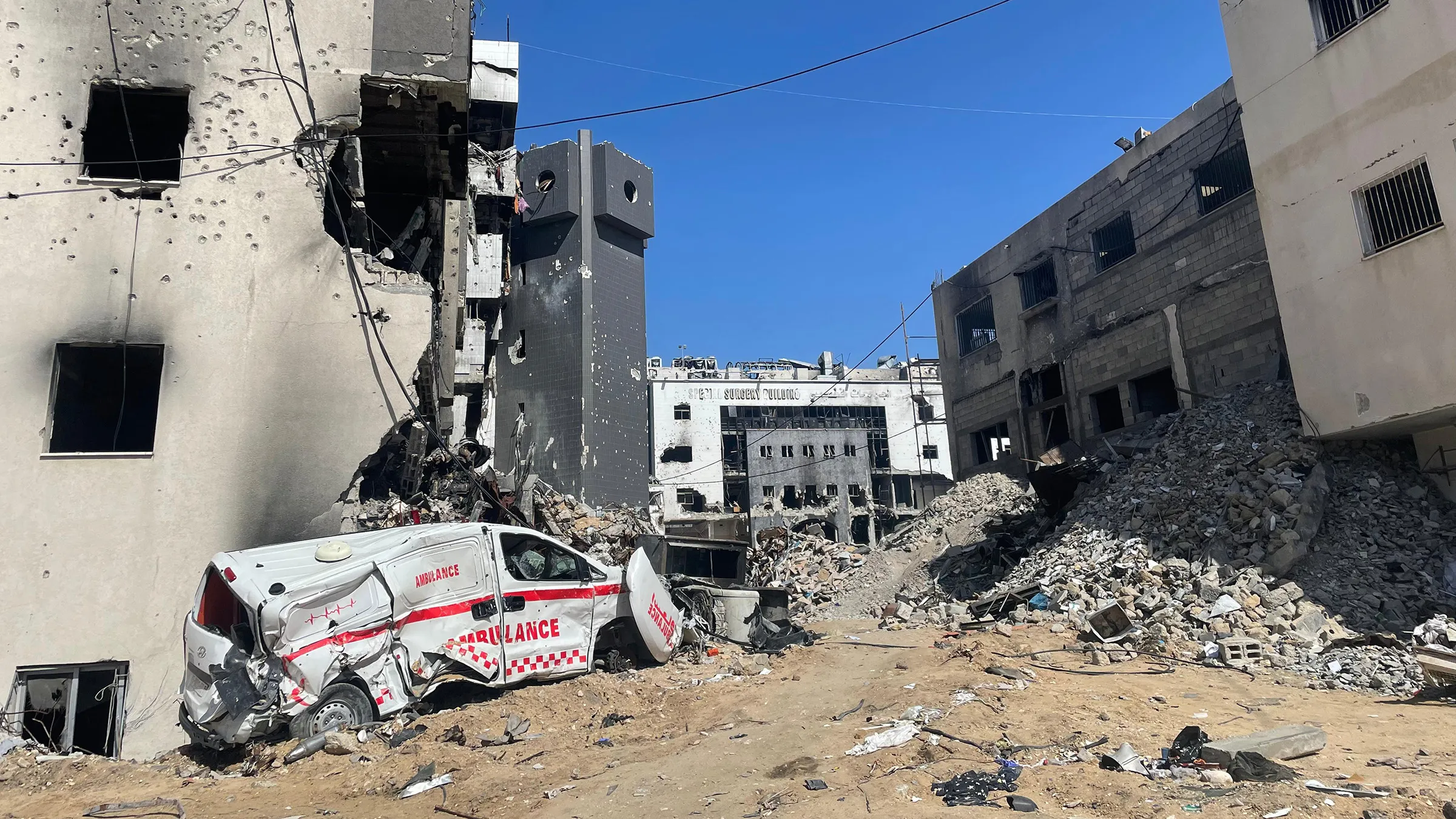 Destroyed Ambulance.