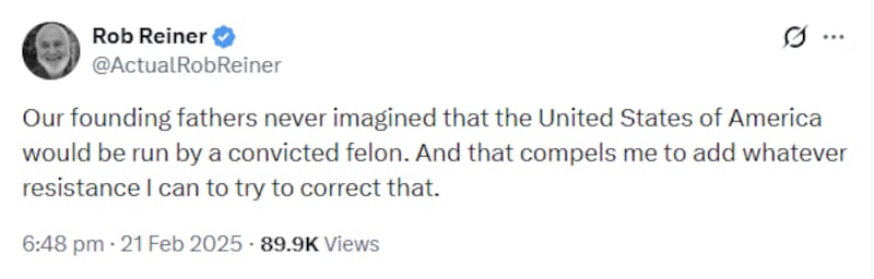 Rob Reiner on Trump 1