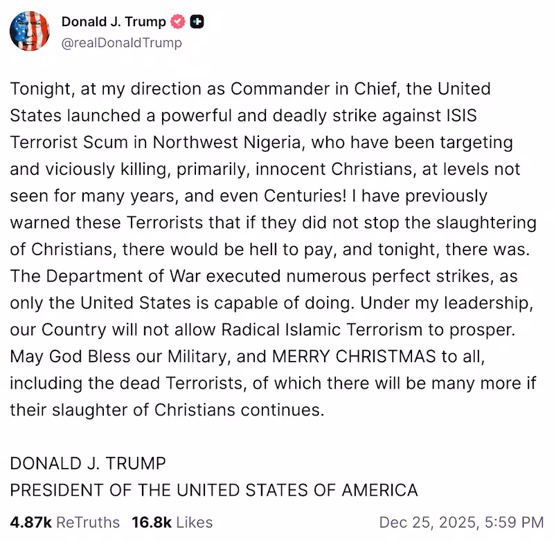 Donald Trump truth social