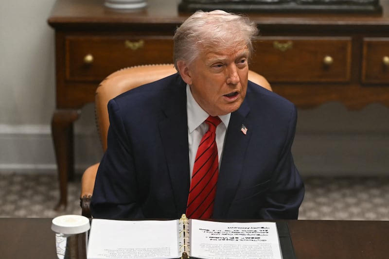 President Donald Trump confirmed during a roundtable on Wednesday that the U.S. seized a tanker off the coast of Venezuela.