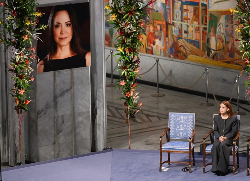 Nobel Peace laureate Machado misses her Oslo ceremony