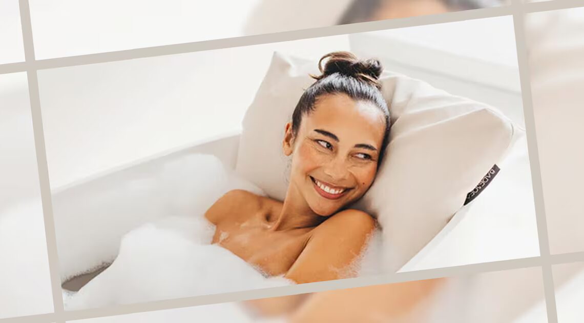 Scouted: I’m Obsessed With This Water-Resistant Pillow That Makes Baths Actually Comfortable