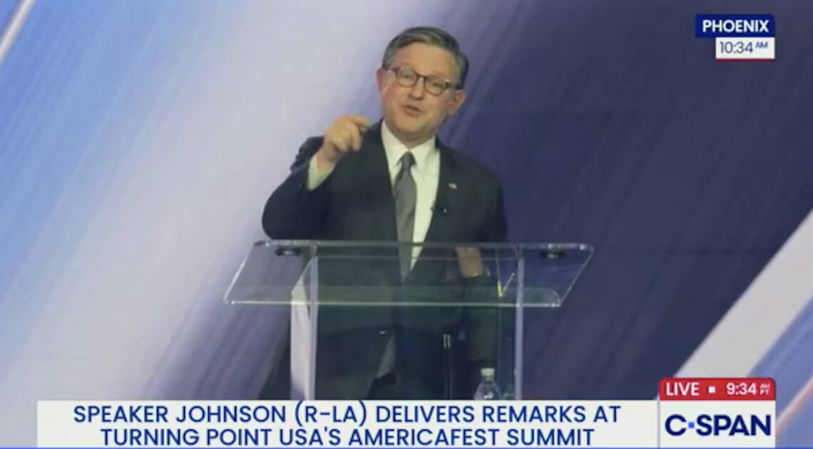 Mike Johnson Delivers Paranoid Speech About 2026 Midterms