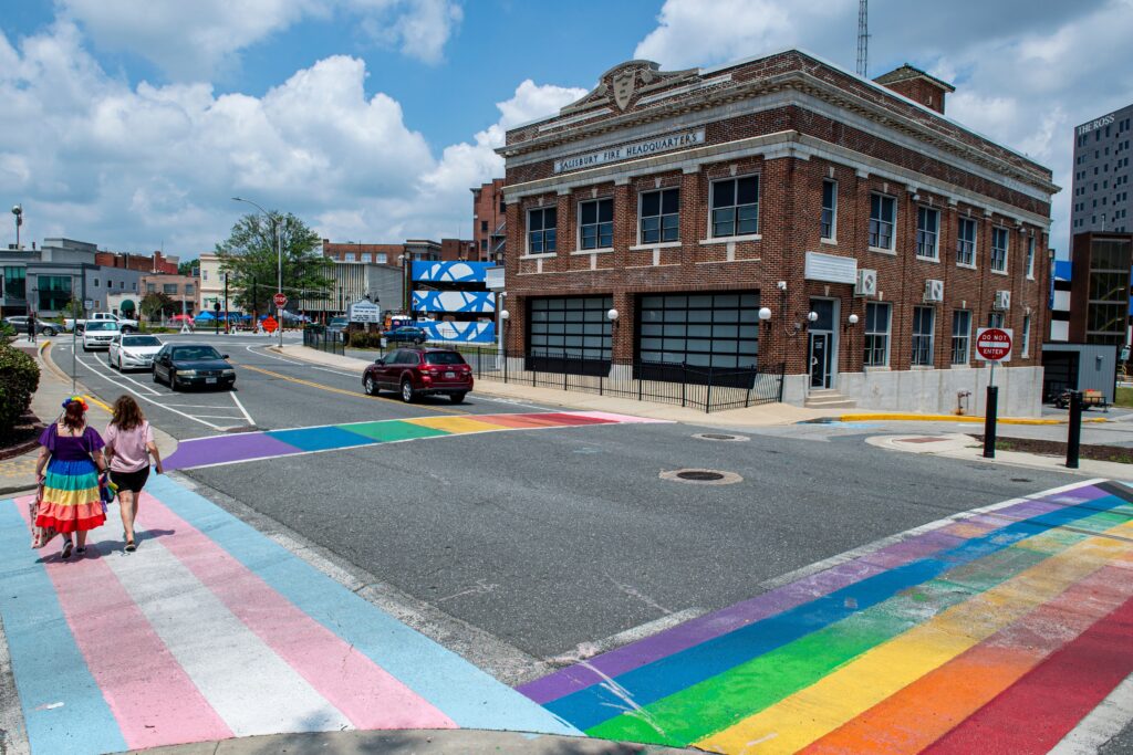 A Maryland mayor removes rainbow crosswalks, citing neutrality concerns