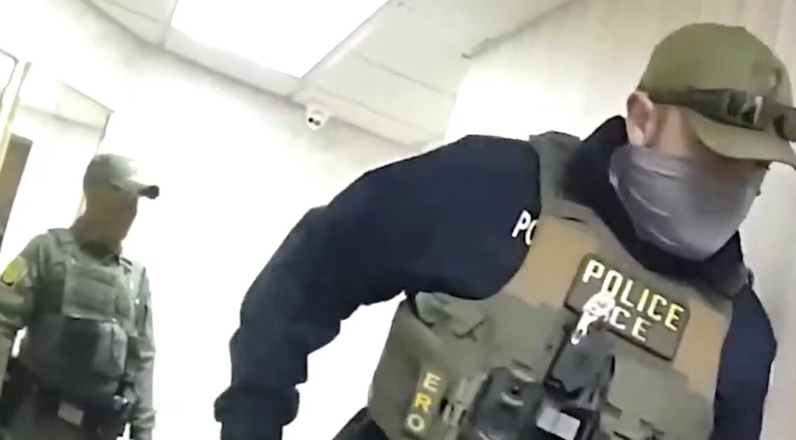 ICE Goons Caught Busting Into Women’s Bathroom in New Bodycam Footage