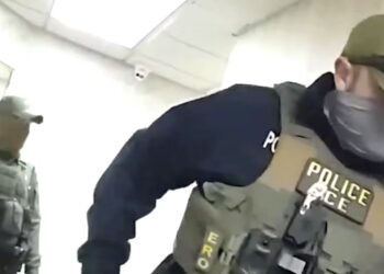 ICE Goons Caught Busting Into Women’s Bathroom in New Bodycam Footage