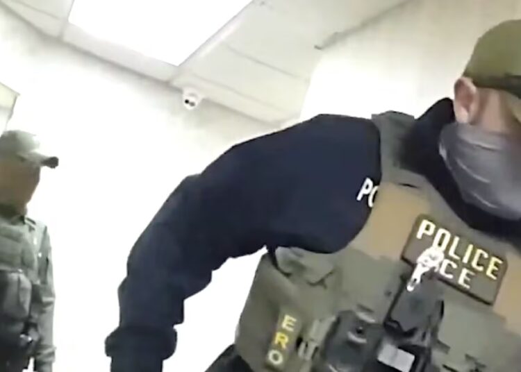 ICE Goons Caught Busting Into Women’s Bathroom in New Bodycam Footage