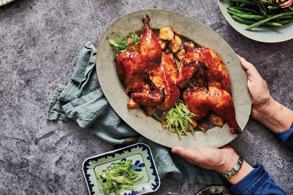 Hoisin-honey roast chicken.