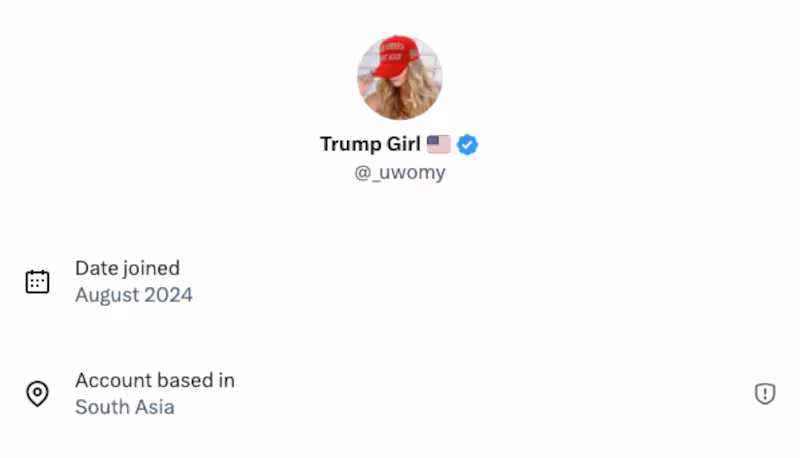 Trump Girl is based in South Asia.