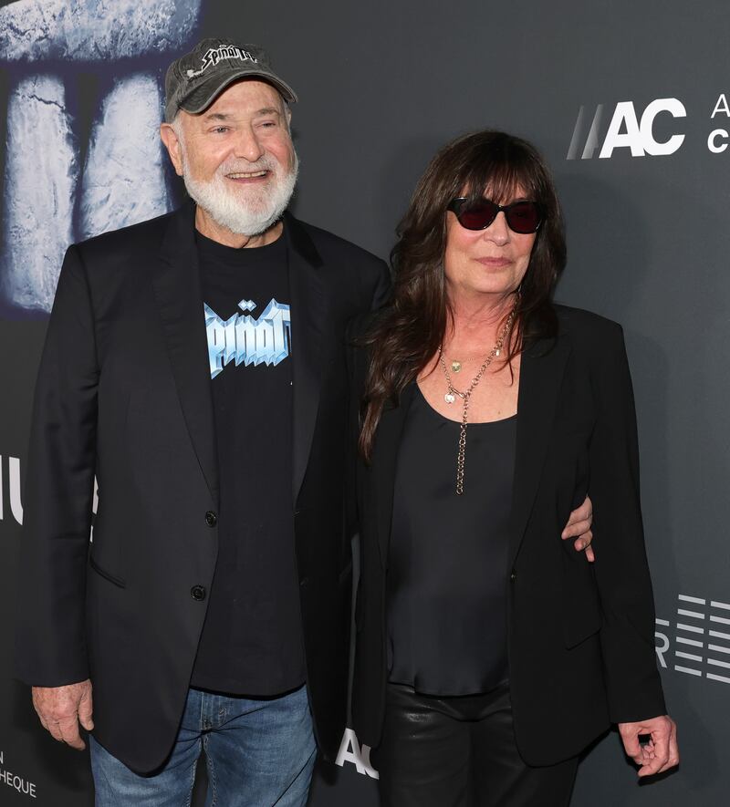 Rob Reiner and Michele Reiner arrive at the premiere of "Spinal Tap II: The End Continues" at The Egyptian Theatre Hollywood on September 09, 2025 in Los Angeles, California.