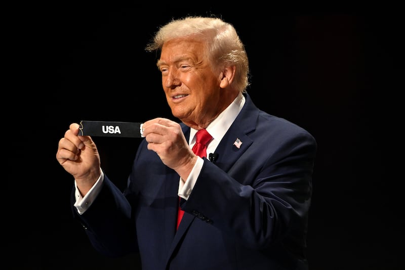 President Trump participated in the FIFA draw.
