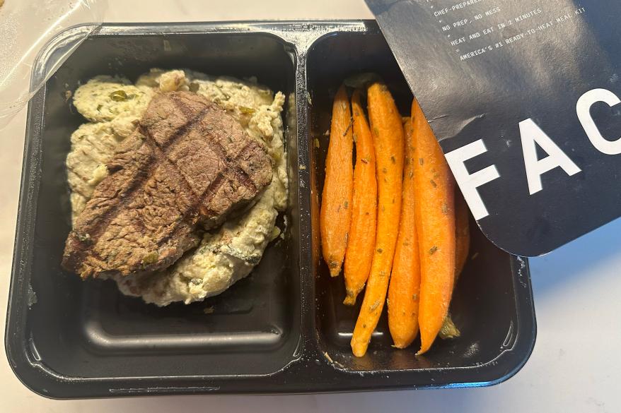 Steak and carrots