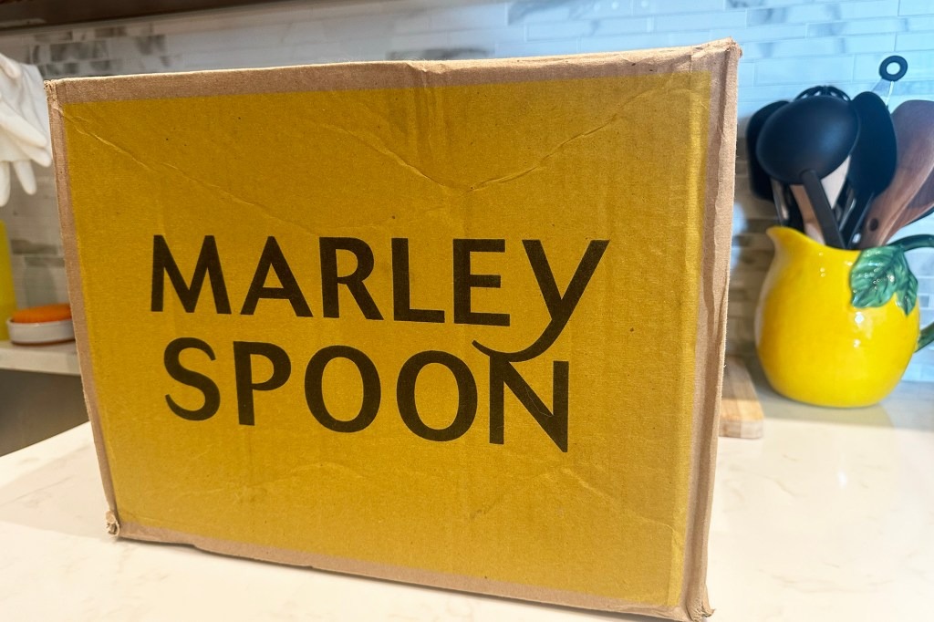 A yellow box of food